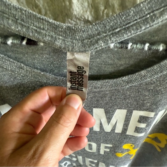 Instant Message Gray Science Graphic T-Shirt Large - Picture 3 of 7